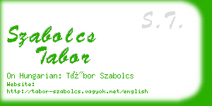 szabolcs tabor business card